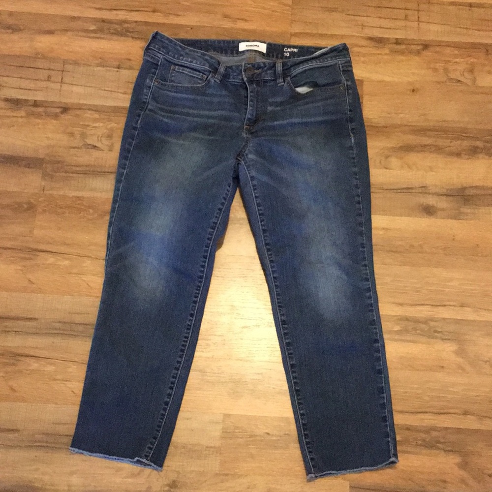 Sonoma Dark Wash Capris